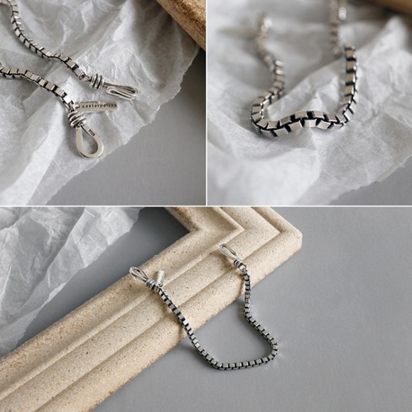 Castor Pollux Jewelry Castor Pollux 925 Sterling Silver Box Chain Bracelet Poshmark